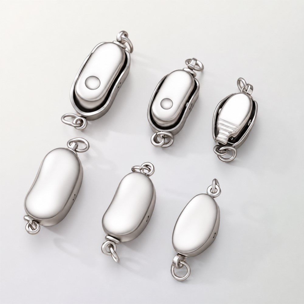 2/5 個ステンレス鋼ピーナッツ形状クラスプチェーンコネクタ - Pearl Trim Chain のレビューと価格