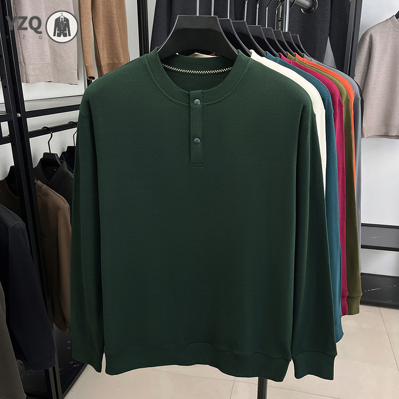 暖かい起毛ニットのヘンリーネック長袖トップス（男性用）、クル - Embellish Knit のレビューと価格