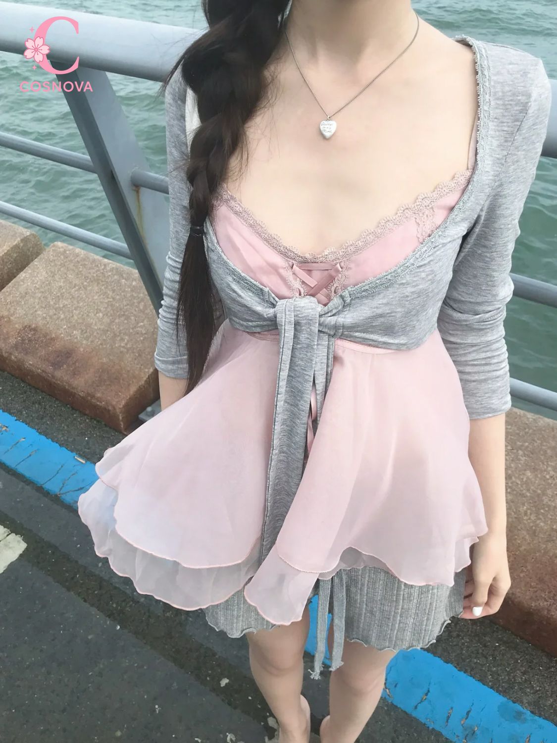 韓国風、夏らしい3点セット。女性用、レーストリムのキャミソー - Elastic Lace Trim のレビューと価格