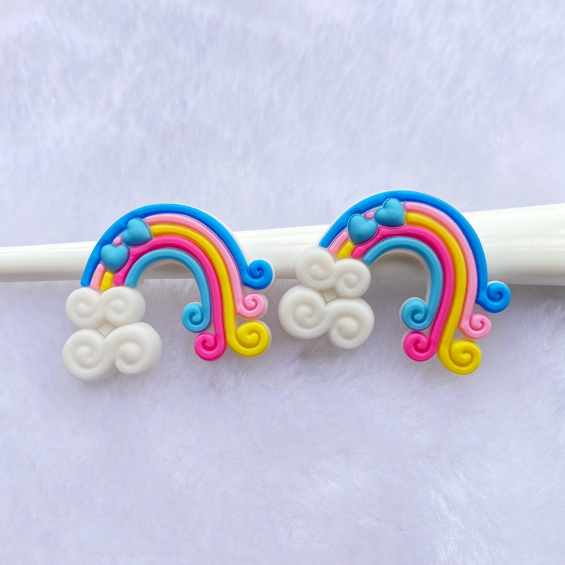 10/20個かわいい虹のpvc柔軟な接着剤フラットバックdi - Embellishment Glue Craft のレビューと価格